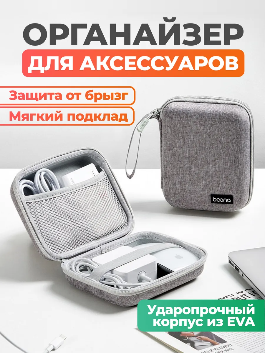 Кейс-органайзер для MacBook зарядок, проводов