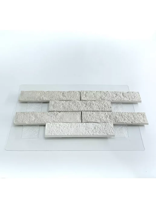 Форма пластиковая для кирпичиков из гипса ракушечник, вариант, фото 2
