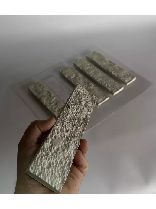 Форма пластиковая для кирпичиков из гипса ракушечник, вариант, фото 7