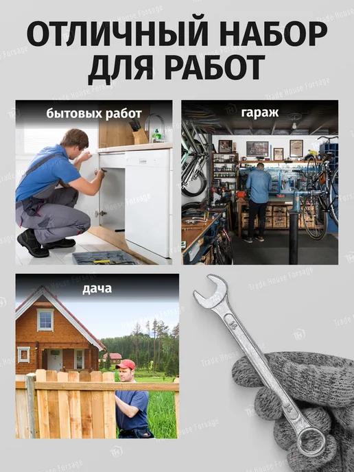 WMC Tools Набор ключей комбинированных 12 предметов, вариант, фото 4