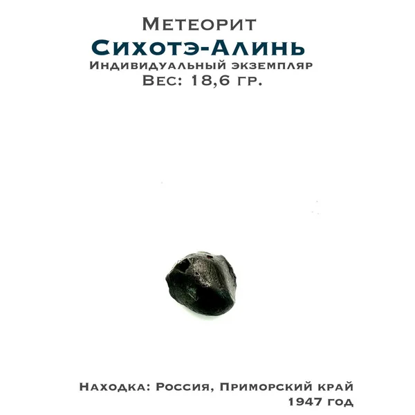 Коллекционный образец метеорит Сихотэ-Алинь