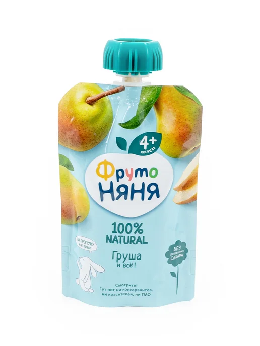 ФрутоНяня Пюре груша 90г (комплект из 4 шт), 90 г, 8 шт, фото 2