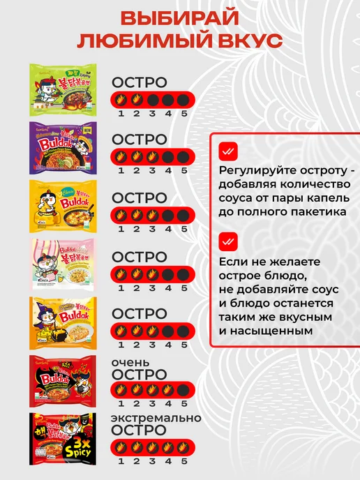 samyang Лапша Buldak 3x Spicy экстремально острая 5 шт, 5 шт, фото 2