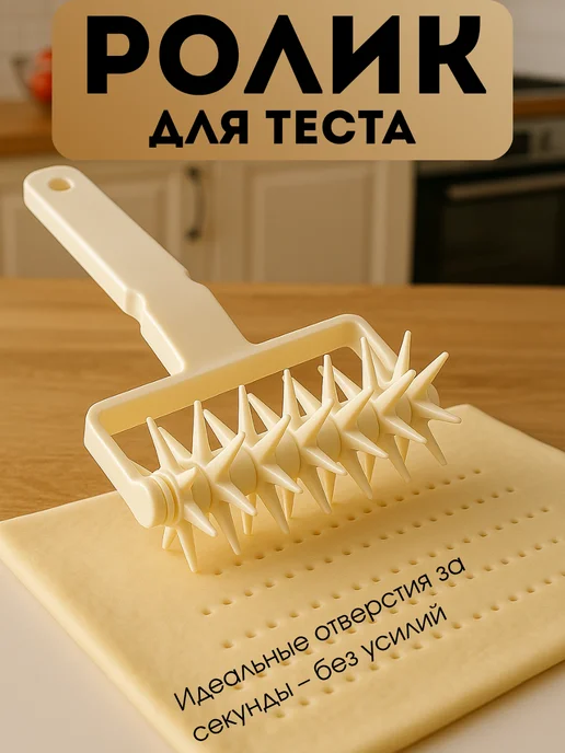 DDE intensive Роликовый тестокол для перфорации теста, бежевый