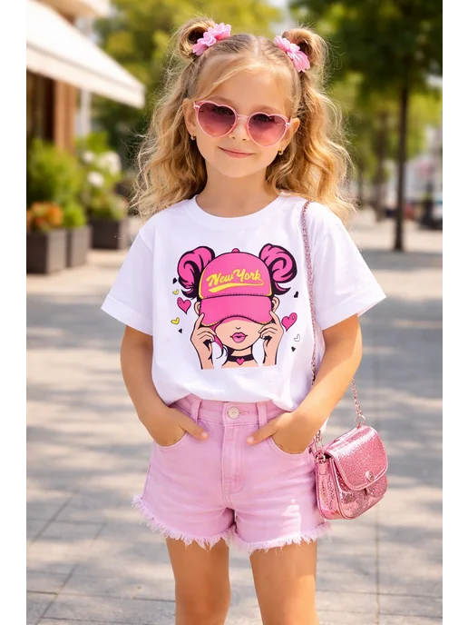 Eva&Maria Футболка стильная хлопковая, белый, фото 4