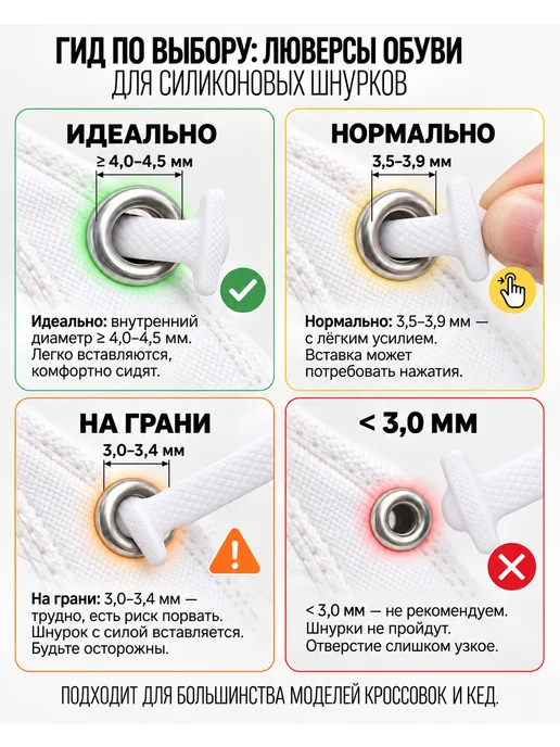 ЗАВЯЗАНО Шнурки резинки белые силиконовые для конверс кед и кроссовок, белый, фото 5