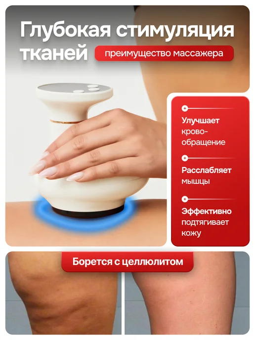 Be lite Вакуумный антицеллюлитный массажер для тела ног и ягодиц, белый, фото 2
