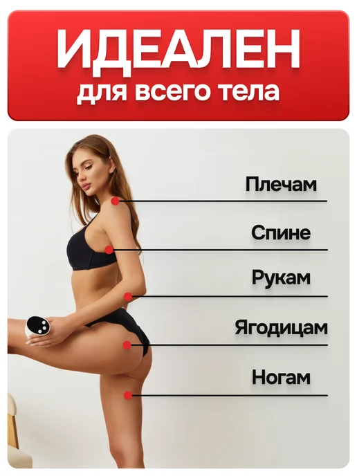 Be lite Вакуумный антицеллюлитный массажер для тела ног и ягодиц, белый, фото 4