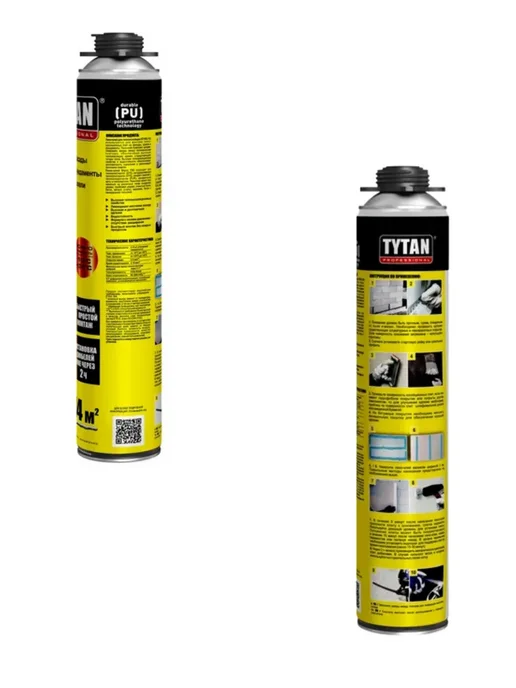 Tytan professional Пена-клей полиуретан для теплоизоляции TYTAN Styro 753, 2 шт, 3 шт, фото 4