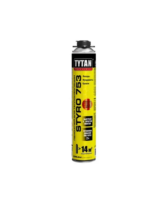 Tytan professional Пена-клей полиуретан для теплоизоляции TYTAN Styro 753,12 шт, 753,12 шт, фото 3