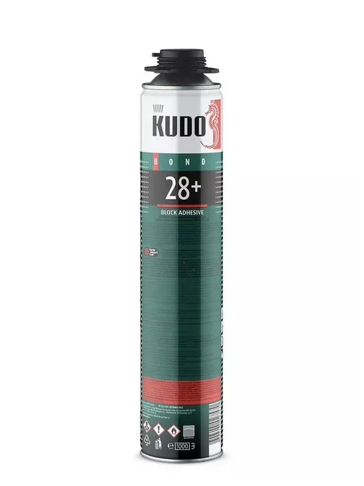KUDO Клей-пена для строительных блоков 28+ 1000мл, 1шт, 1 л, 4 шт, фото 3