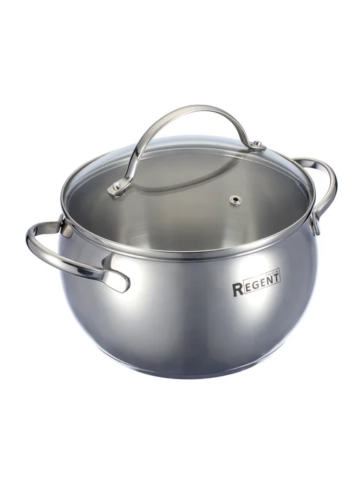 Regent inox Кастрюля с крышкой 5, 5 литра из нержавеющей стали, серый, фото 5