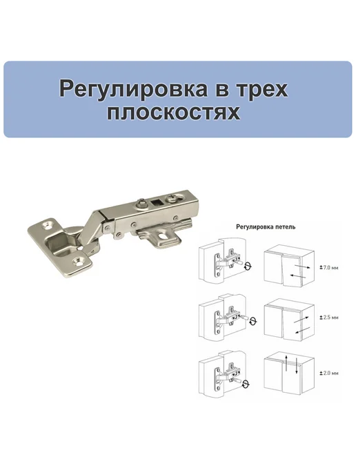 Петля мебельная накладная с доводчиком 8 шт, 8 шт, фото 4