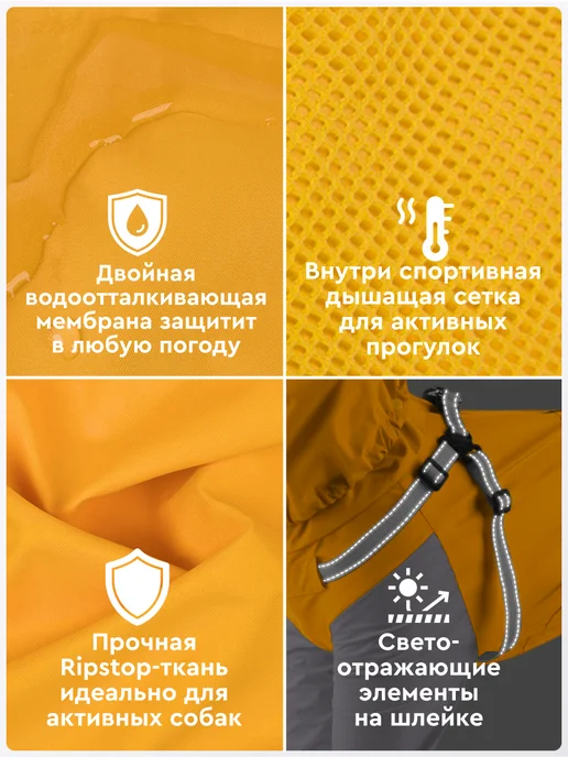 MiloPets Дождевик-комбинезон для собак средних и крупных пород, серый, фото 7