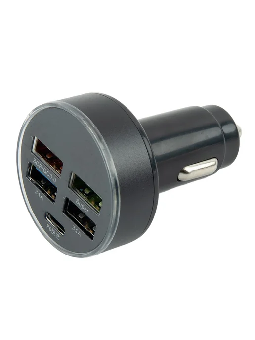Прикуриватель в машину 4 USB 1 TypeC Зарядное устройство, вариант, фото 6