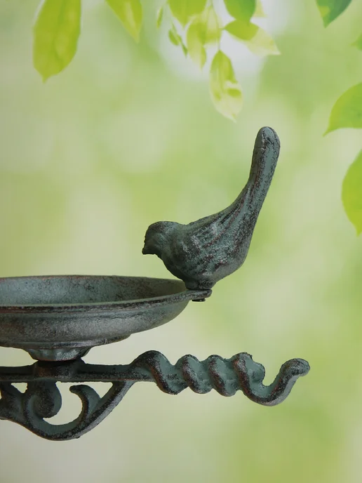 Кормушка для птиц настенная из чугуна Iron Garden Piattino, серый, фото 3