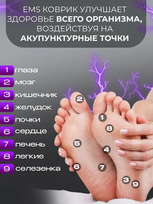 CooShop Массажер для ног электрический миостимулятор, черный, фото 3