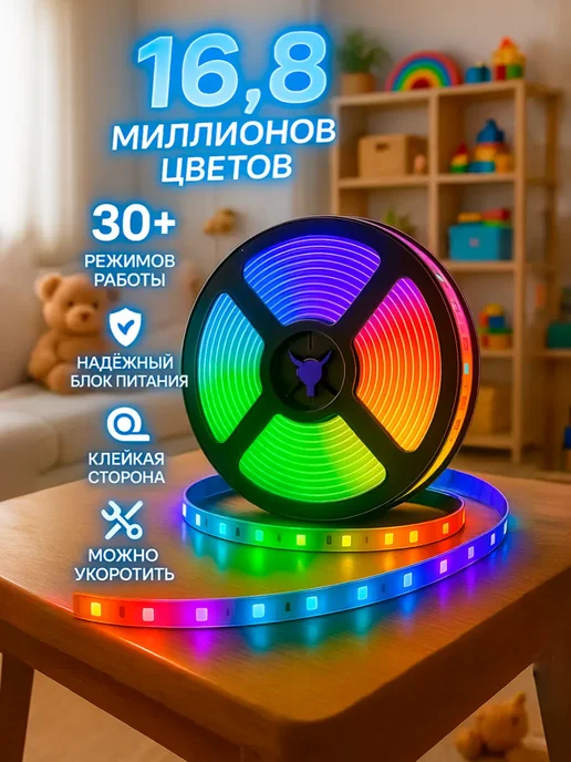 IQHOME Светодиодная лента 20 метров с пультом RGB LED, 20 м, фото 2