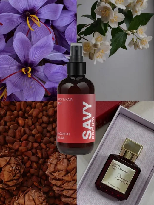 Savy Parfum Спрей-мист для тела и волос Baccarat, 150 мл, фото 4