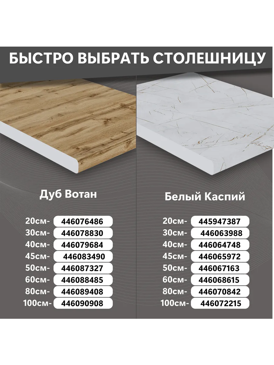 Столешница для кухни 60*60 см. Дуб Вотан