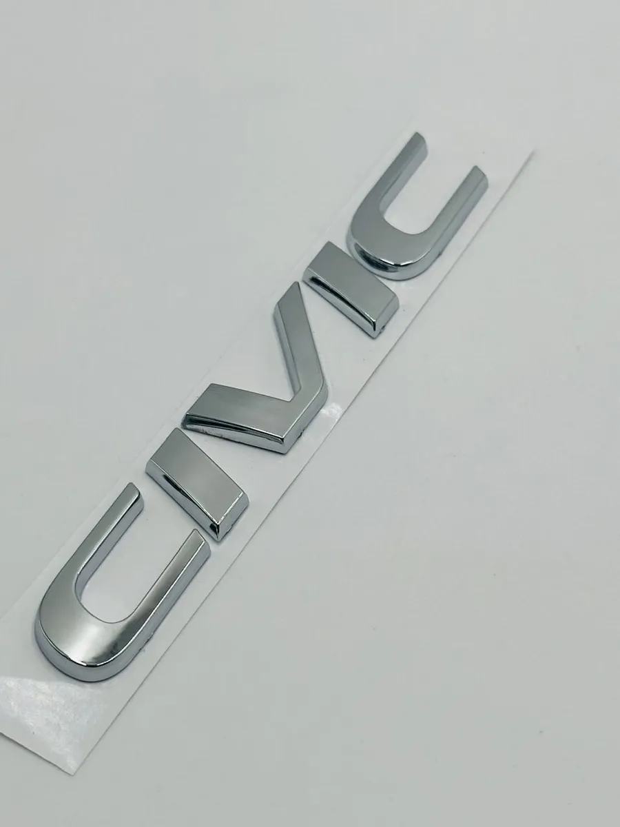 Надпись наклейка на багажник Honda Хонда Civic Хром 14см