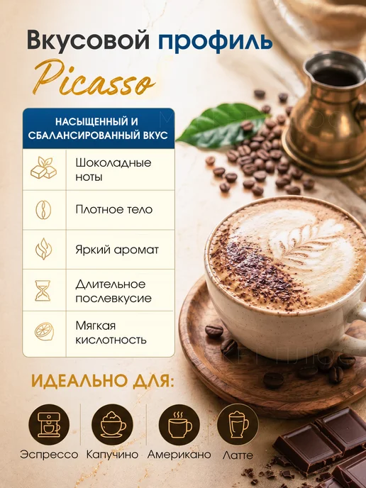 BARISTA Кофе в зернах ART ПИКАССО 1 кг, 1 кг, фото 4