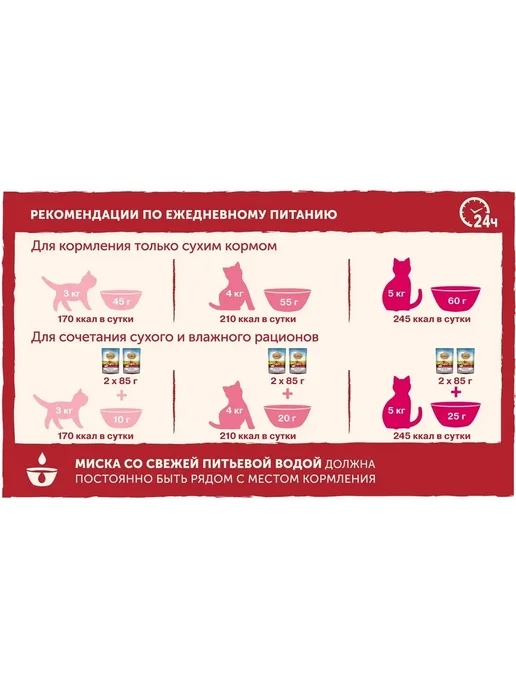 NATURE'S TABLE Влажный корм для взрослых кошек лосось в соусе 85г х 28шт, 85 г, 28 шт, фото 3