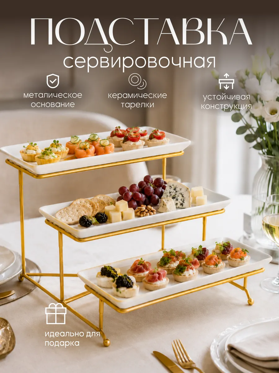 Подставка для фуршета, сервировочная этажерка