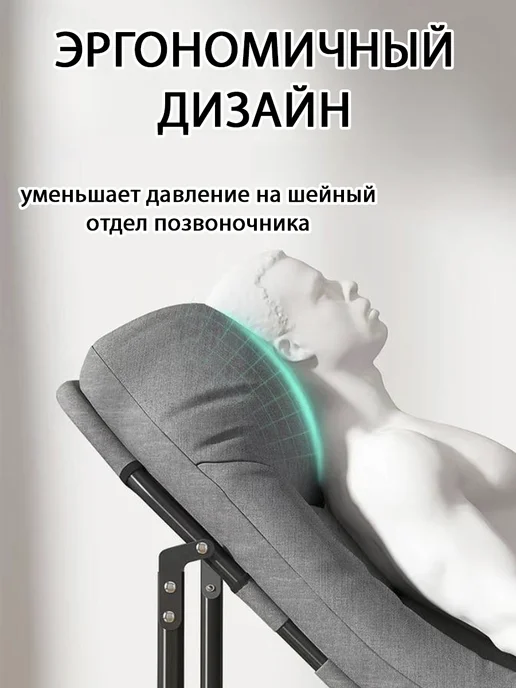 mircamping Раскладушка с матрасом туристическая шезлонг садовые, серый, фото 6