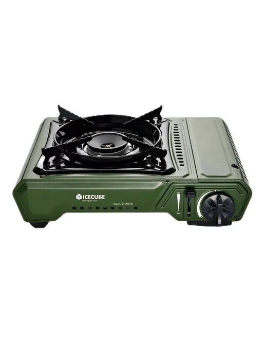 ICE CUBE Плита газовая GS-2900HC туристическая, 4,5 кВт, зеленый, фото 5