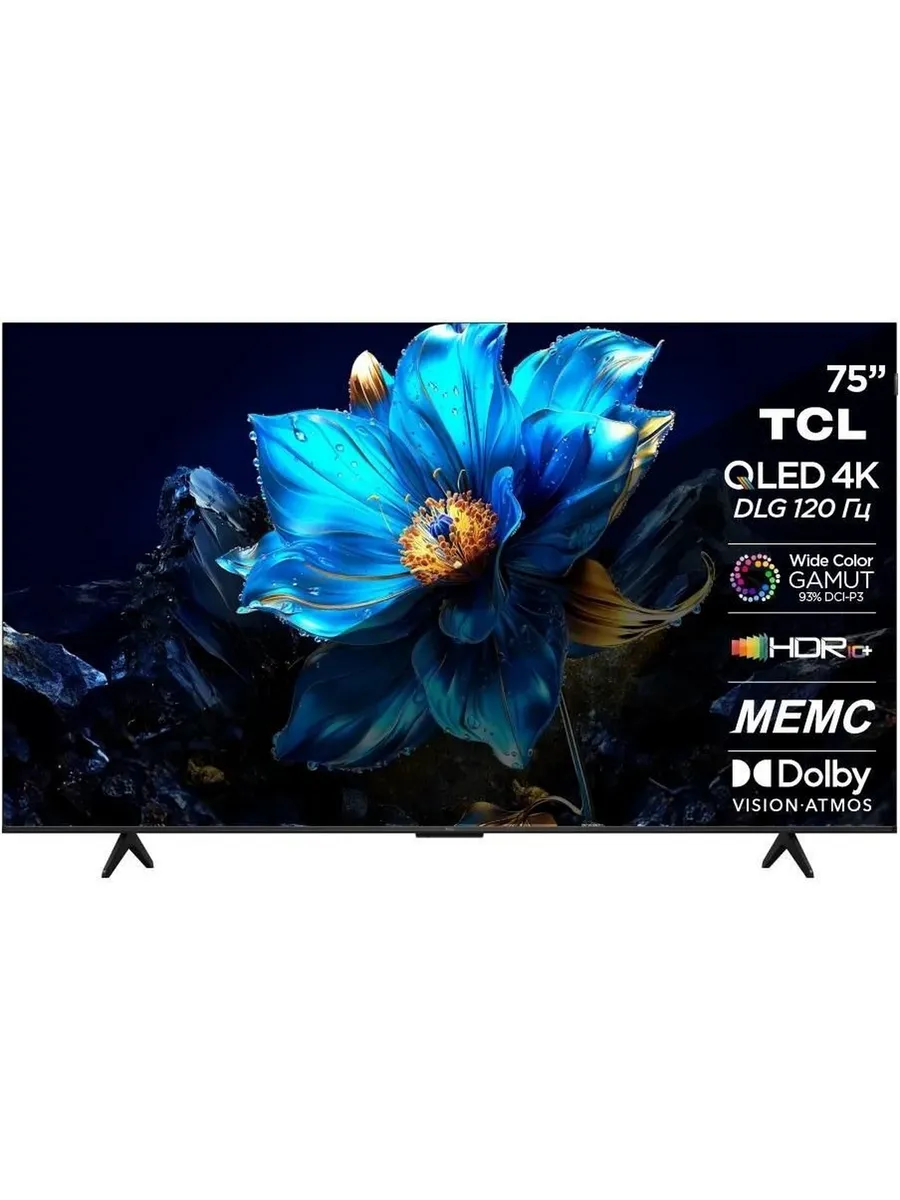 TCL Телевизор 75" 75P7K, черный
