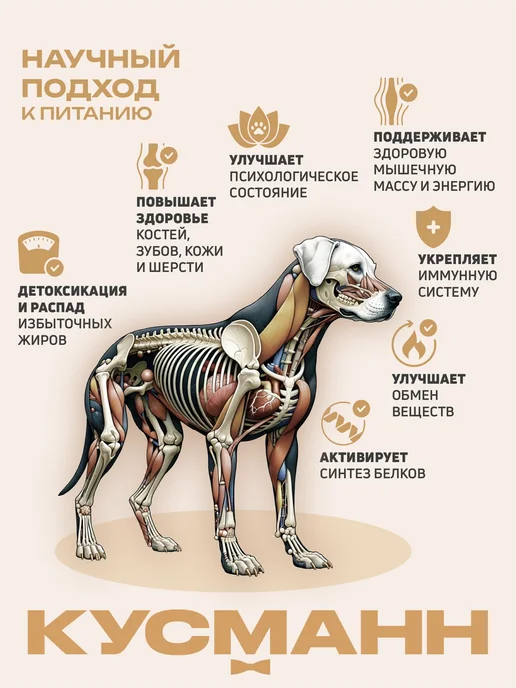 Сухой корм КУСМАНН Гречкой Холистик… для собак, мелкие, утка, 1,05 кг, фото 3