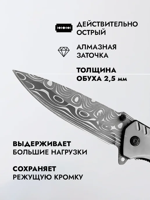 ЛИСТ тактика Нож складной, черный, фото 2