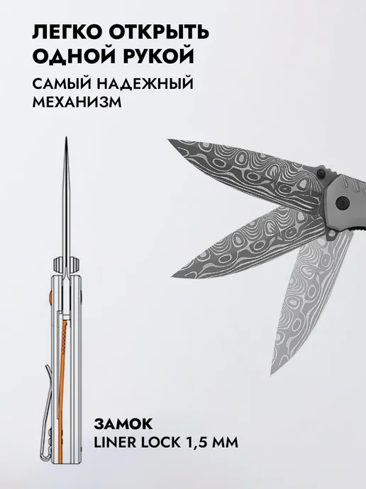 ЛИСТ тактика Нож складной, черный, фото 5