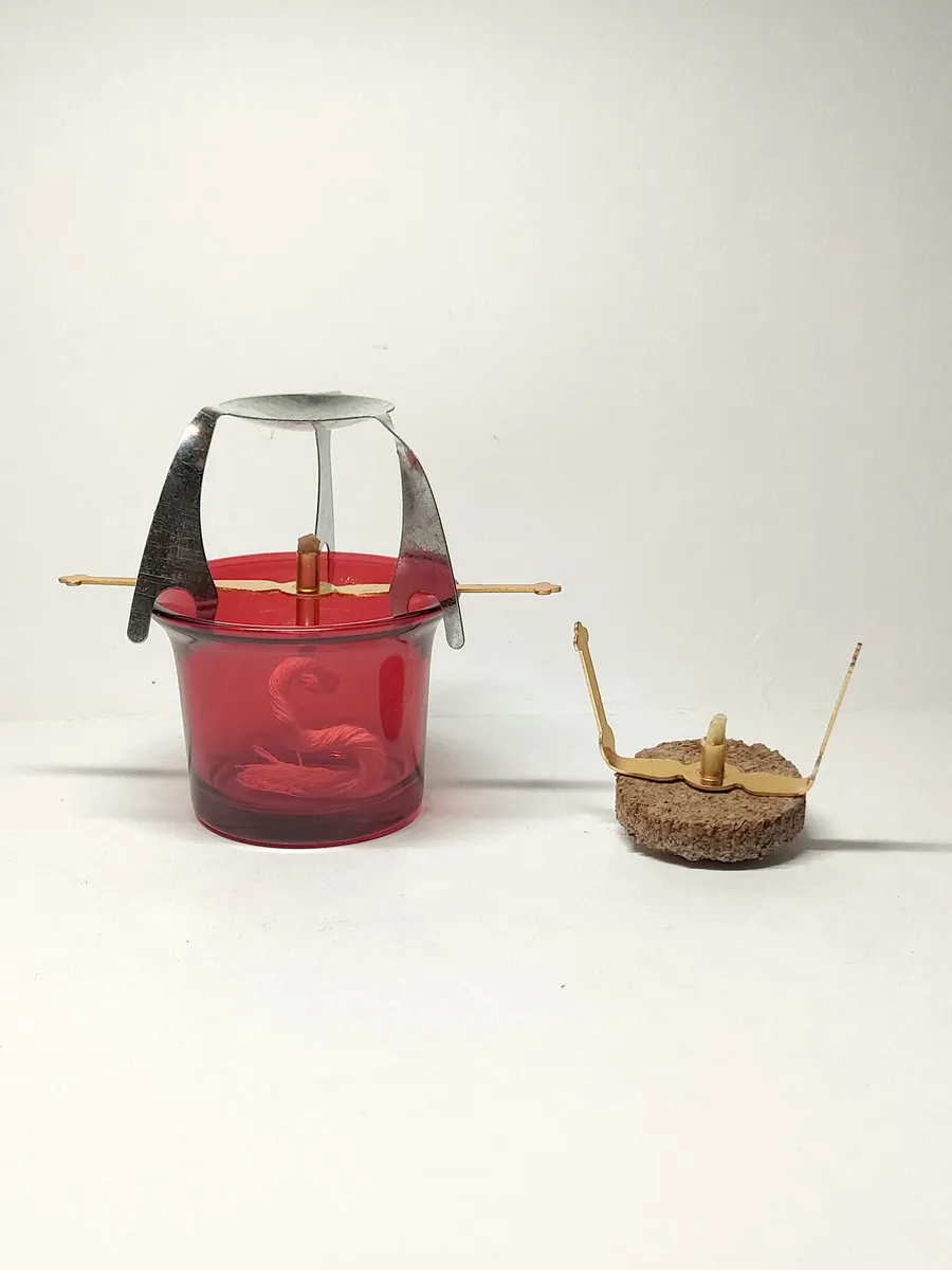 Лампадка + ладанница, держатель фитиля, пробковый поплавок