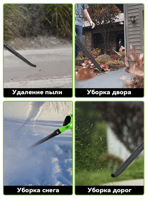 ONEGREEN Воздуходувка аккумуляторная мощная садовая,0 АКБ 4АЧ, вариант, фото 2