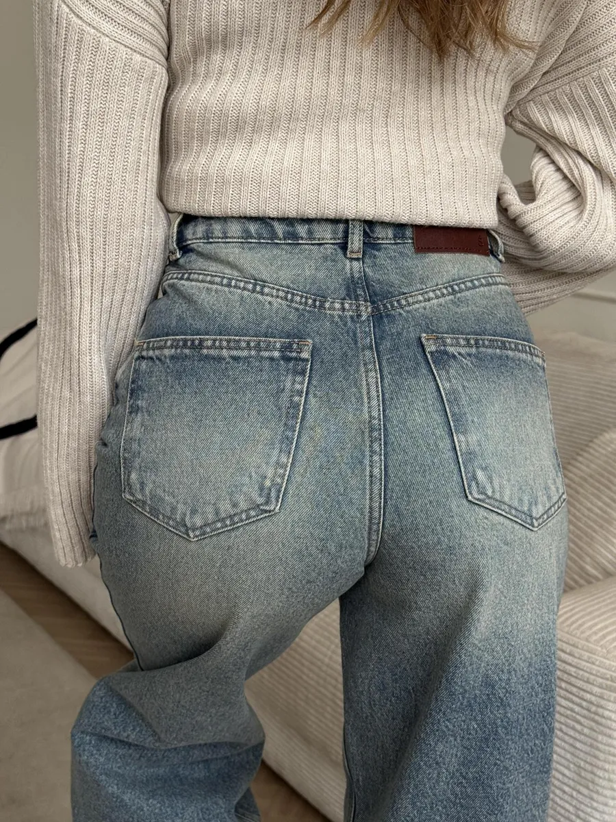 Джинсы багги 100% хлопок широкие