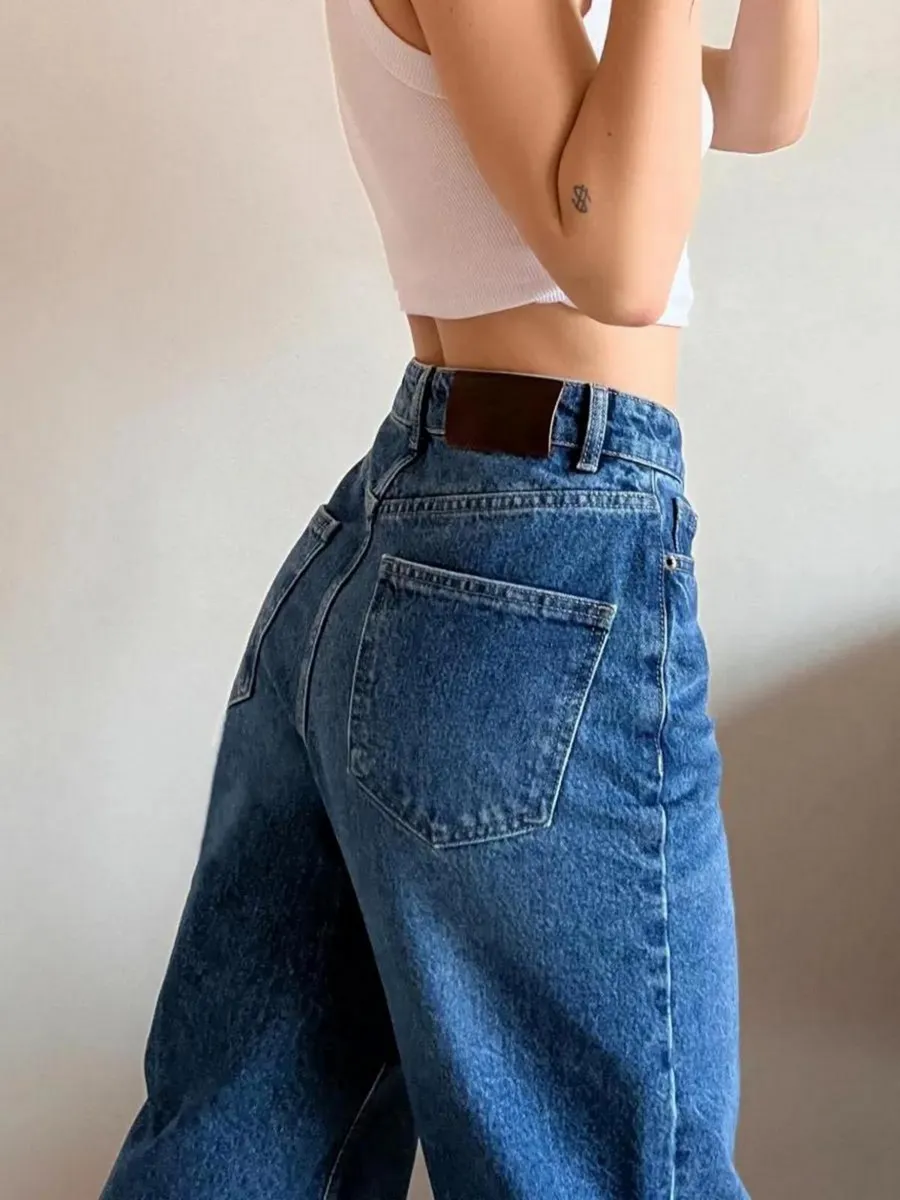 Джинсы багги 100% хлопок широкие