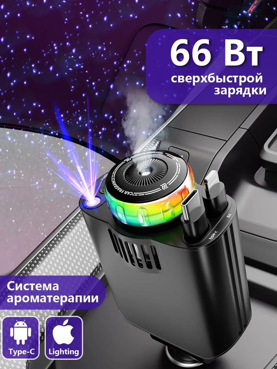 Автомобильная быстрая зарядка в прикуриватель