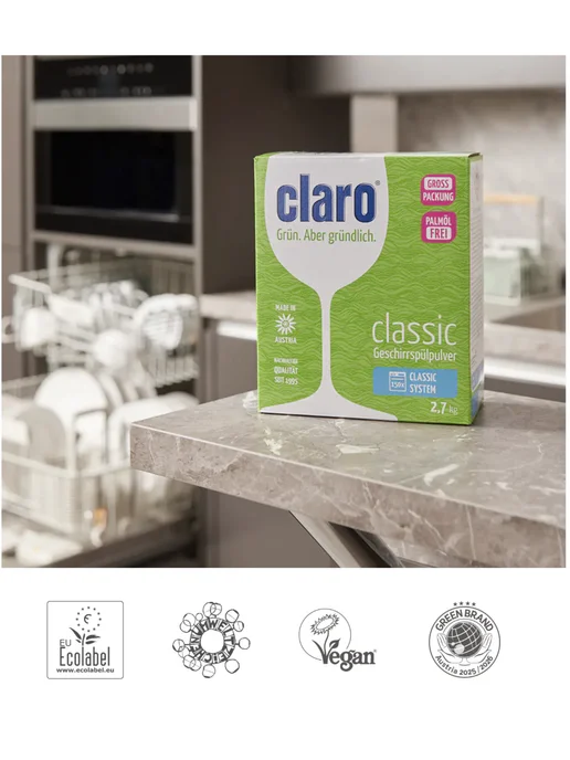 claro Порошок Классик для посудомоечных машин 2.7 кг, 2,7 кг, фото 2