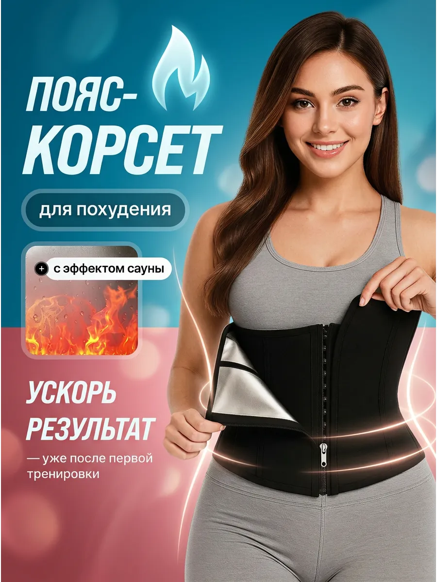 Пояс для похудения утягивающий корсет