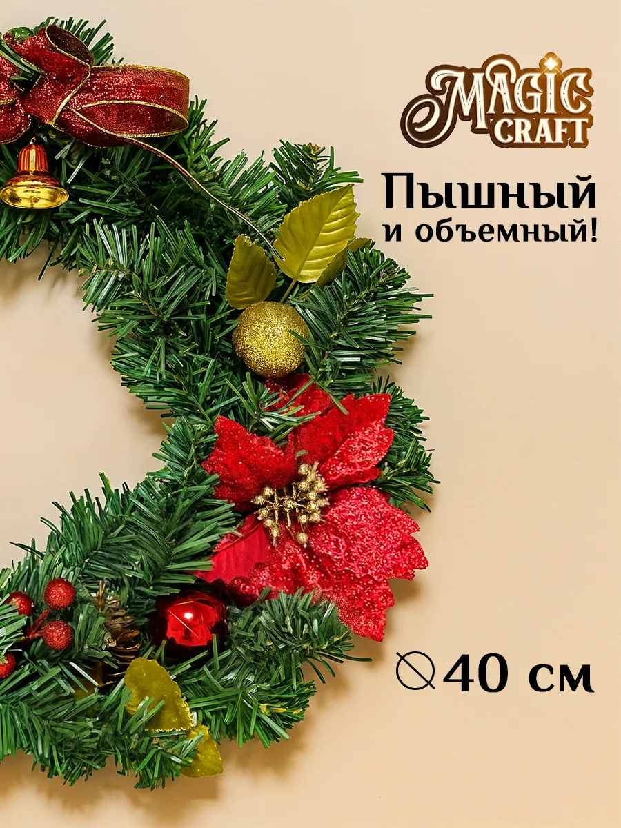 Новогодние украшения для дома - венок на дверь