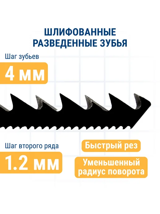 Практика Пилки для лобзика по дереву, ДСП. T244DA, 2 шт, фото 5