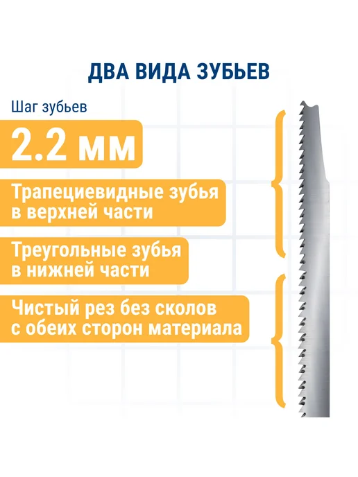 Практика Пилки для лобзика по дереву, ДСП. T308B, вариант, фото 4