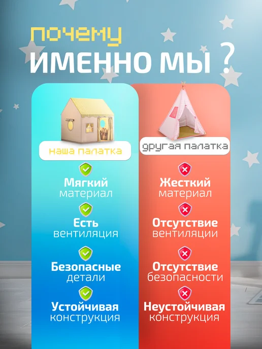 BashLine Палатка детская игровая, домик для детей, вариант, фото 3