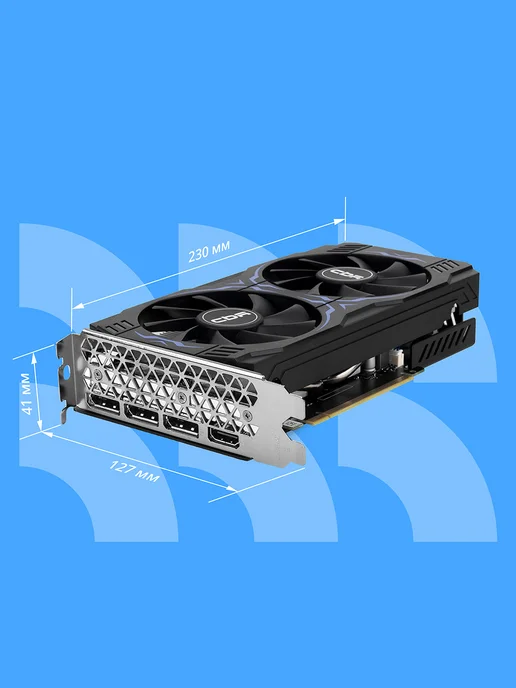 CBR Видеокарта RTX3050 8GB GDDR6 128BIT 3xDP HDMI 2.1 130W Ret, 8 ГБ, 130 Вт, фото 6
