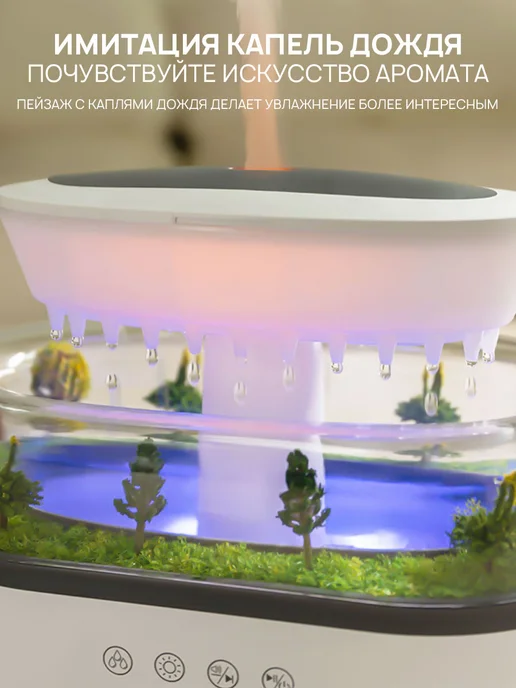 Увлажнитель воздуха Raindrop с белым шумом, белый, фото 4