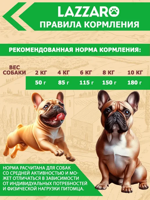 Сухой корм Lazzaro Лаззаро для собак, мелкие, ягненок, 0,7 кг, фото 5
