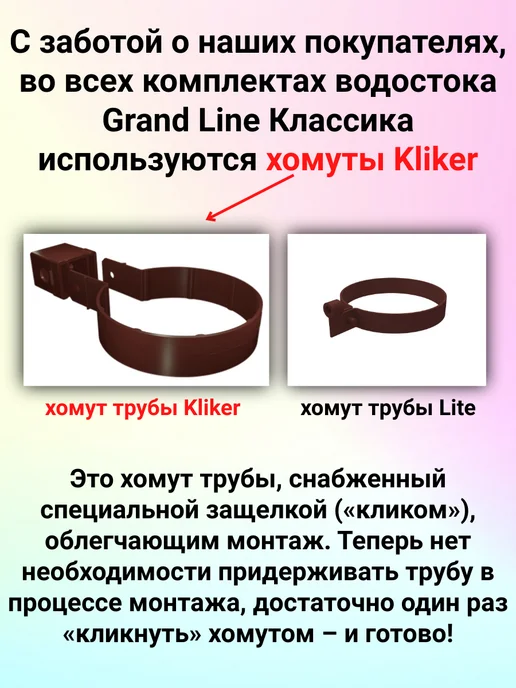 Grand Line Комплект водосточной системы 9 м, 6 м, фото 3