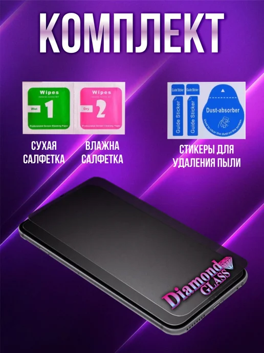 DiamondGlass Защитное стекло матовое на Xiaomi 11t 11t pro, вариант, фото 5